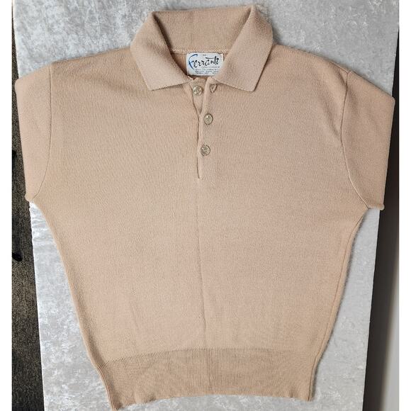 Vintage Ferranti Califonia Mens Biege Sweater-Size Medium - Picture 3 of 11